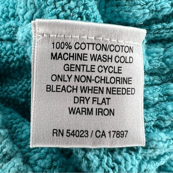 SMALL OLD NAVY MINT BLUE V NECK SWEATER COTTON LONG SLEEVE - Picture 10 of 10